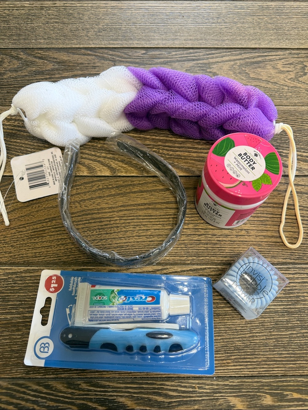 Teen/Girl Self Care Gift Set Body Butter Hair Ties Toothbrush Head Band Bath Ban